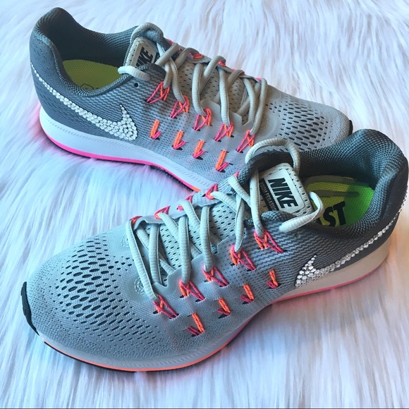 Nike Shoes - Bling Nike Air Zoom Pegasus 33 Shoes w/ Swarovski
